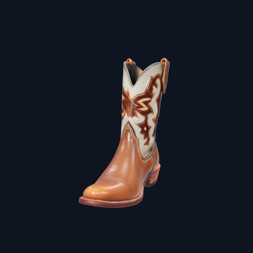 Cowboy Boot D Model Pack for Rendering and Gaming